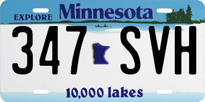 MN license plate 347SVH