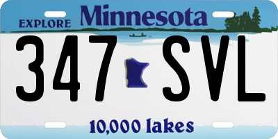MN license plate 347SVL