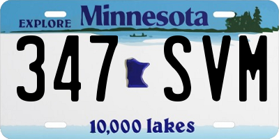MN license plate 347SVM