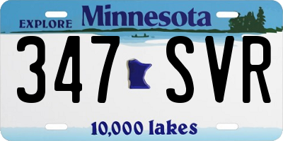 MN license plate 347SVR