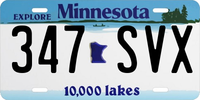 MN license plate 347SVX