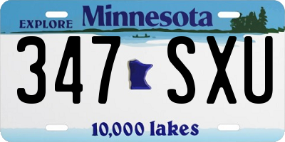 MN license plate 347SXU