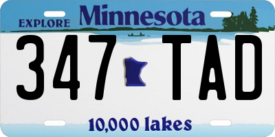 MN license plate 347TAD