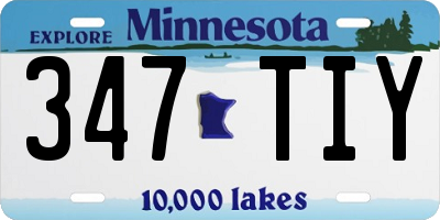 MN license plate 347TIY