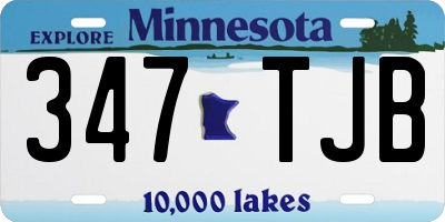 MN license plate 347TJB