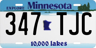 MN license plate 347TJC