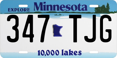 MN license plate 347TJG