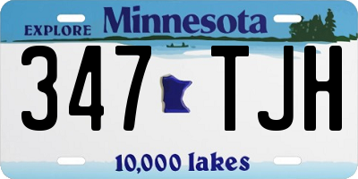 MN license plate 347TJH