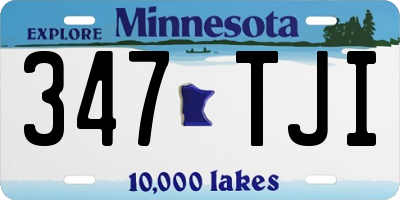 MN license plate 347TJI
