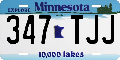 MN license plate 347TJJ