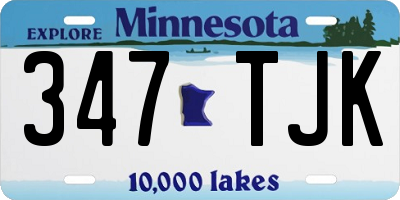MN license plate 347TJK