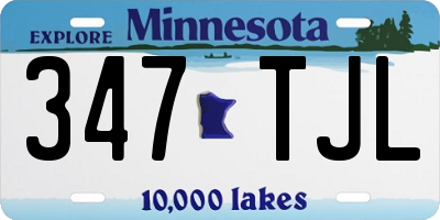 MN license plate 347TJL