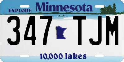 MN license plate 347TJM