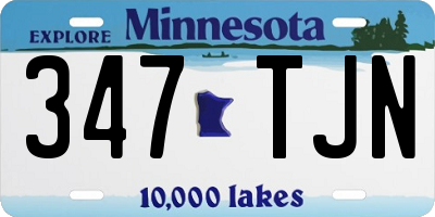 MN license plate 347TJN