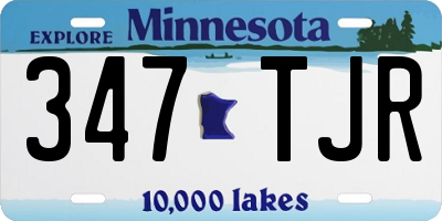 MN license plate 347TJR