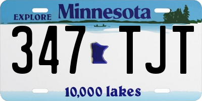 MN license plate 347TJT