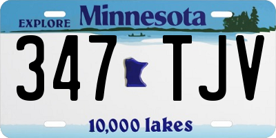 MN license plate 347TJV