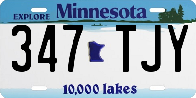 MN license plate 347TJY