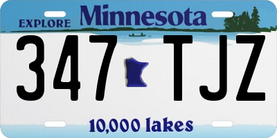 MN license plate 347TJZ
