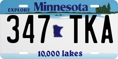 MN license plate 347TKA