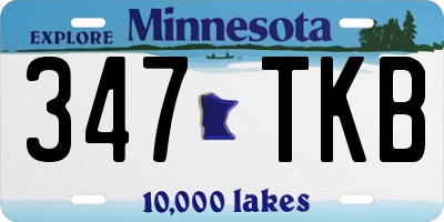 MN license plate 347TKB