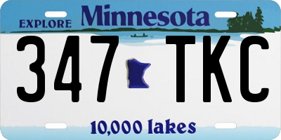 MN license plate 347TKC