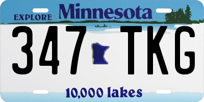 MN license plate 347TKG