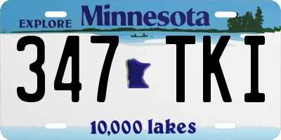MN license plate 347TKI