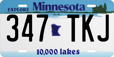 MN license plate 347TKJ