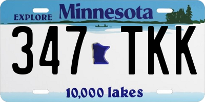 MN license plate 347TKK