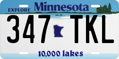 MN license plate 347TKL