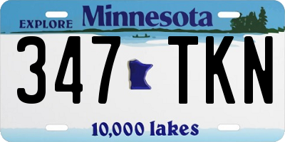 MN license plate 347TKN