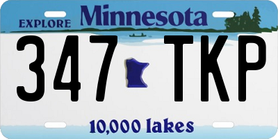 MN license plate 347TKP