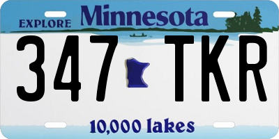 MN license plate 347TKR