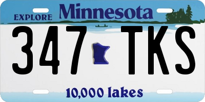 MN license plate 347TKS