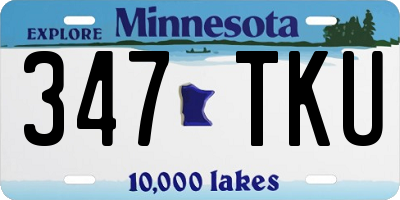MN license plate 347TKU