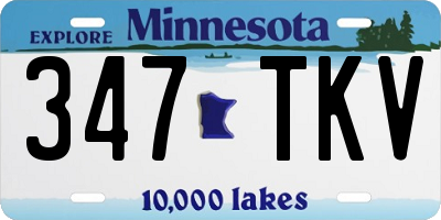 MN license plate 347TKV
