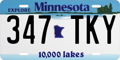 MN license plate 347TKY