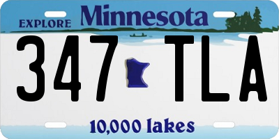 MN license plate 347TLA