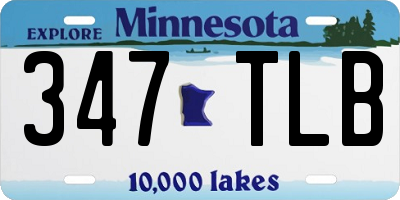 MN license plate 347TLB