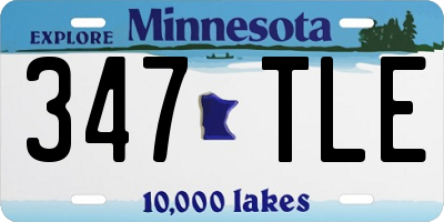 MN license plate 347TLE