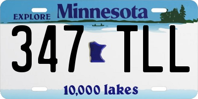 MN license plate 347TLL