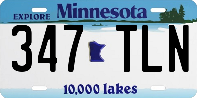 MN license plate 347TLN