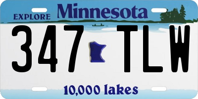 MN license plate 347TLW