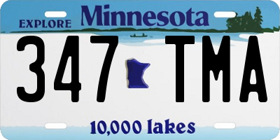 MN license plate 347TMA