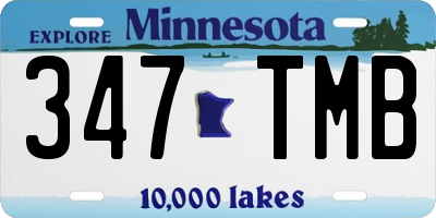 MN license plate 347TMB