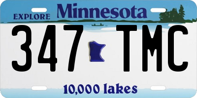 MN license plate 347TMC