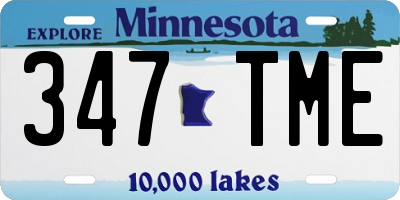 MN license plate 347TME