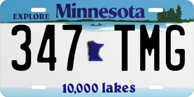 MN license plate 347TMG