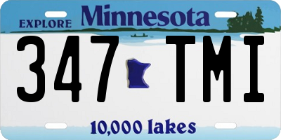 MN license plate 347TMI